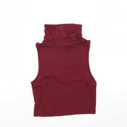 Missguided Womens Purple   Basic Tank Size 8  - CROPPED