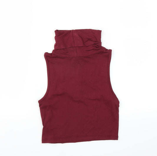 Missguided Womens Purple   Basic Tank Size 8  - CROPPED