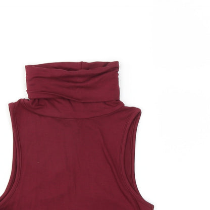 Missguided Womens Purple   Basic Tank Size 8  - CROPPED