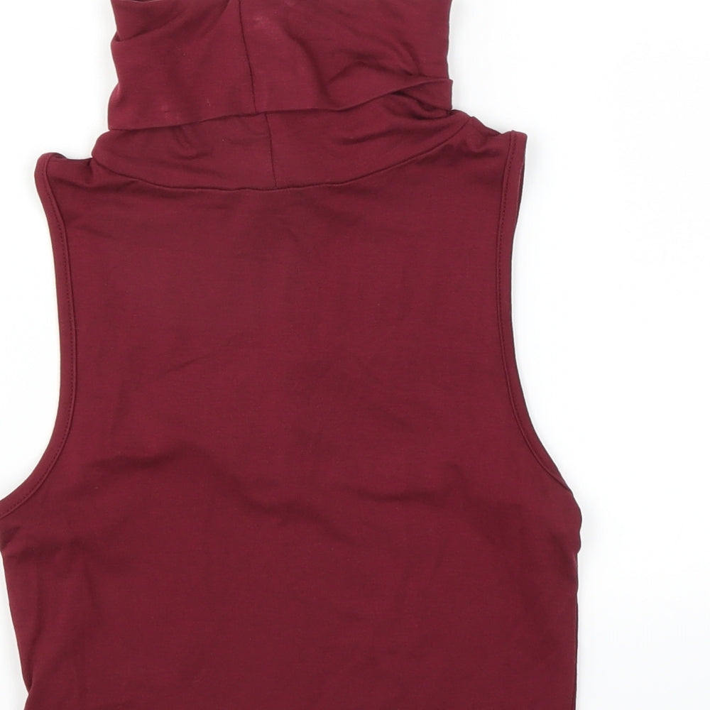 Missguided Womens Purple   Basic Tank Size 8  - CROPPED