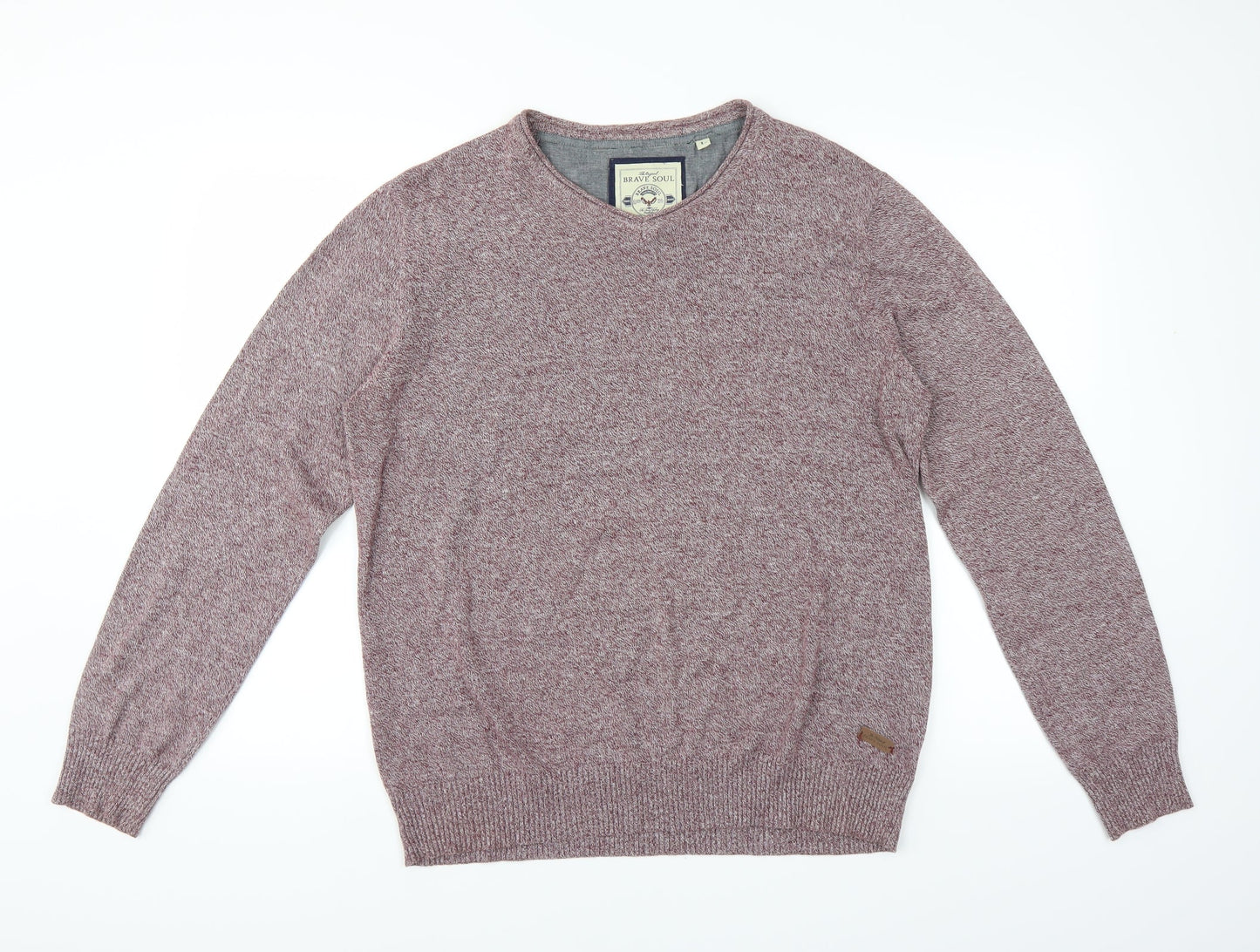 Brave Soul Mens Purple   Pullover Jumper Size L