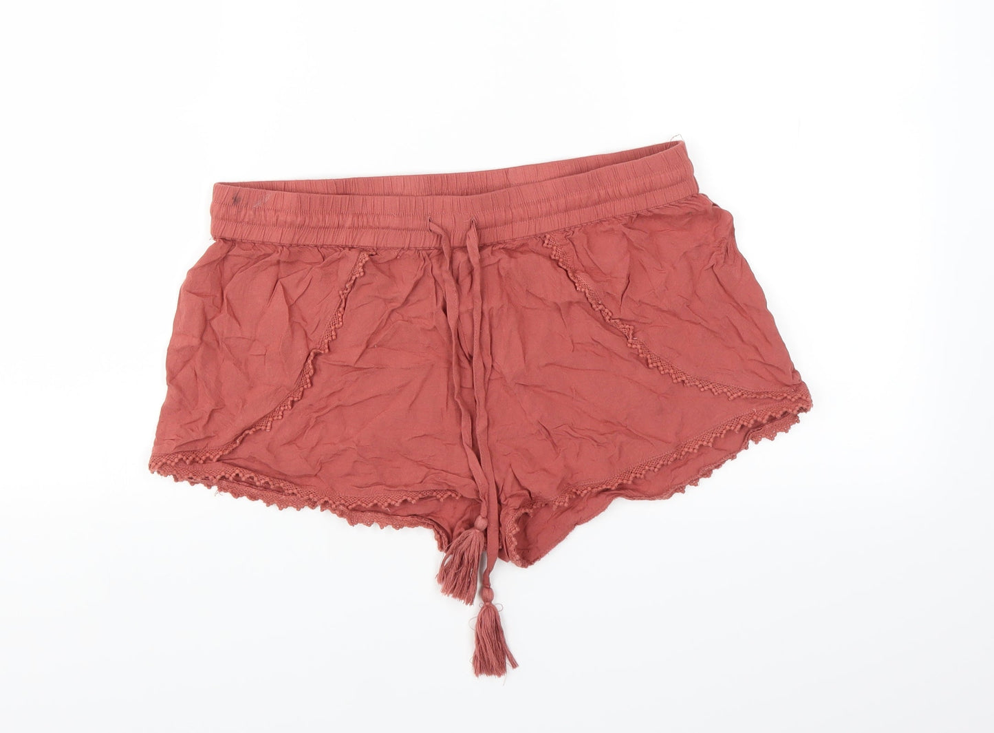 Primark Womens Pink   Hot Pants Shorts Size 12 - Terracotta