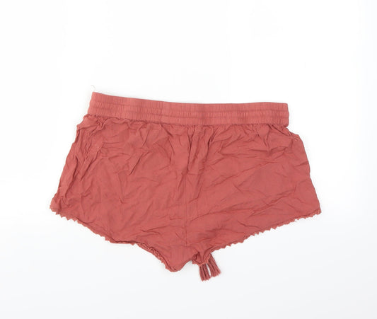 Primark Womens Pink   Hot Pants Shorts Size 12 - Terracotta
