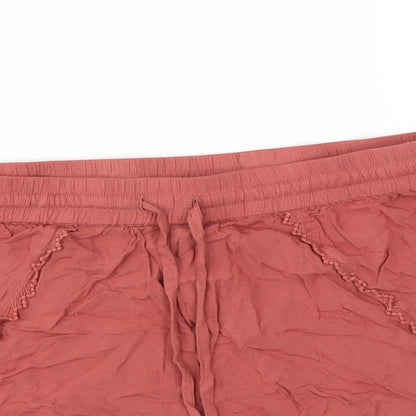 Primark Womens Pink   Hot Pants Shorts Size 12 - Terracotta