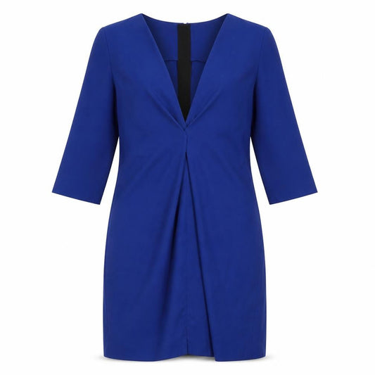 Front view of ASOS women’s blue shift, size UK 10