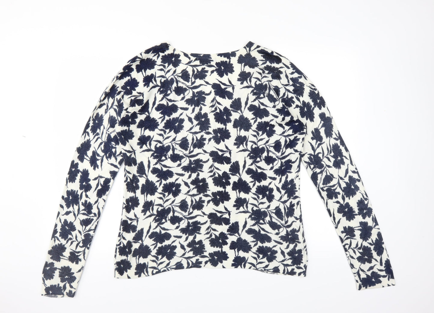 South Womens Blue Floral  Pullover Jumper Size 14