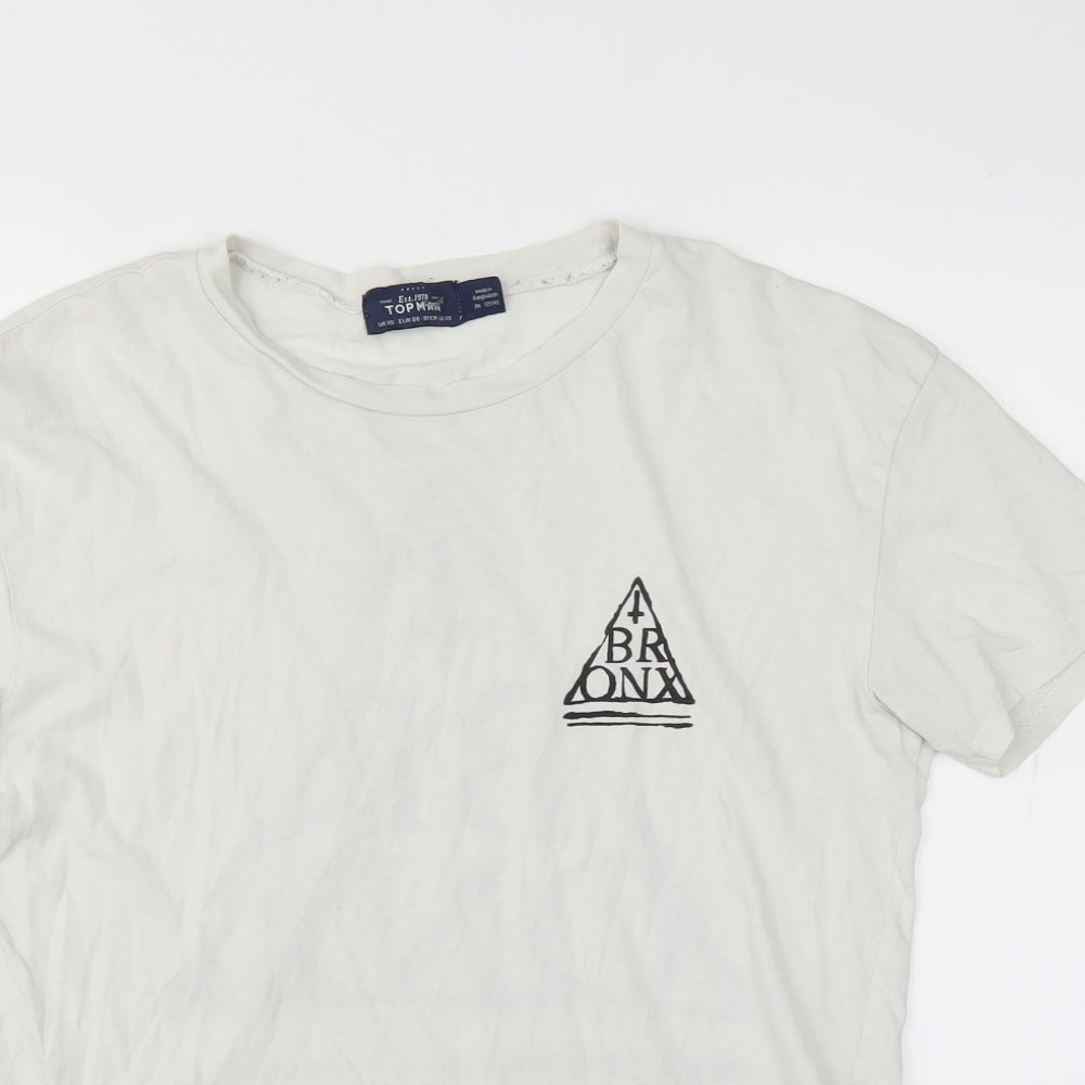 Topman Mens White    T-Shirt Size XS