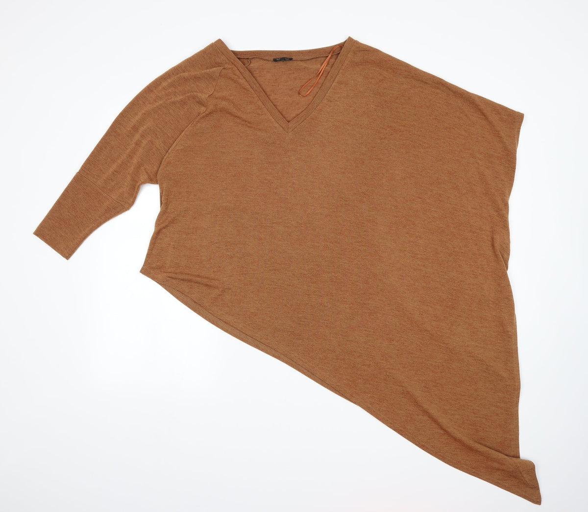Additional front view of River Island women’s brown knit jumper, size UK 8