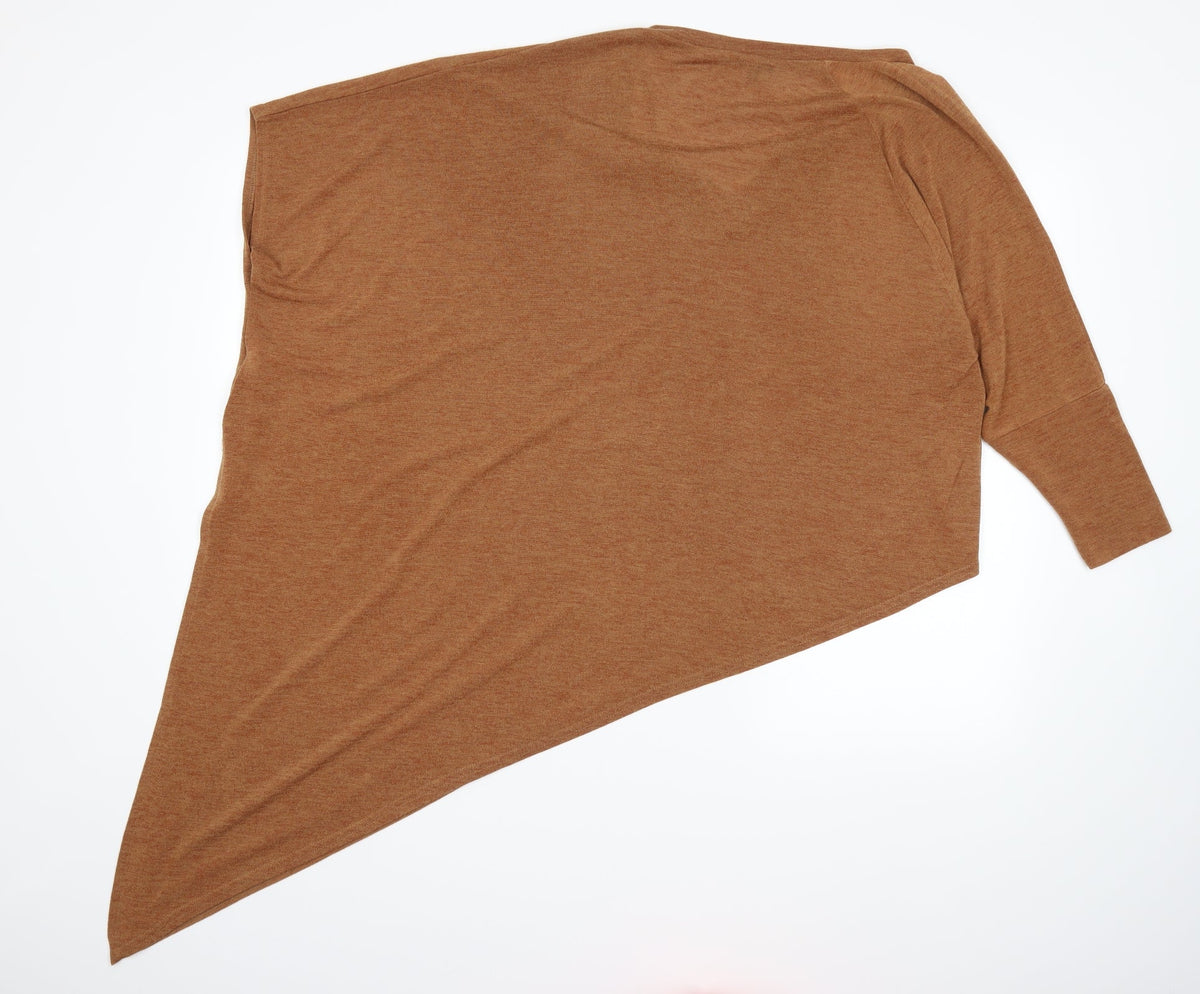 Back view of River Island women’s brown knit jumper, size UK 8