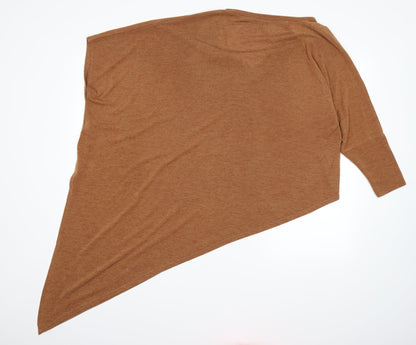 Back view of River Island women’s brown knit jumper, size UK 8
