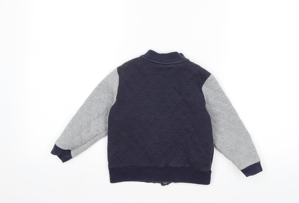 Back view of Preworn boys’ blue jacket, size 3, years