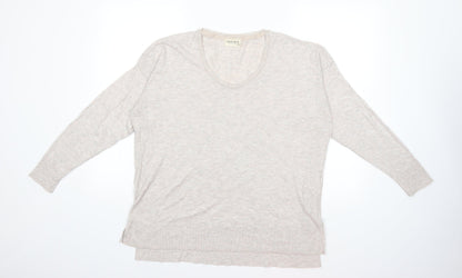 Jumper Womens Beige  Knit Pullover Jumper Size 16