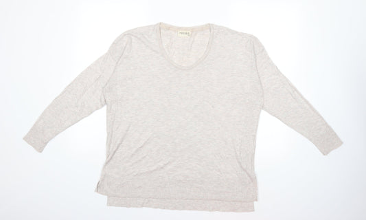 Jumper Womens Beige  Knit Pullover Jumper Size 16