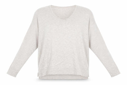 Front view of Jumper women’s beige knit jumper, size UK 16