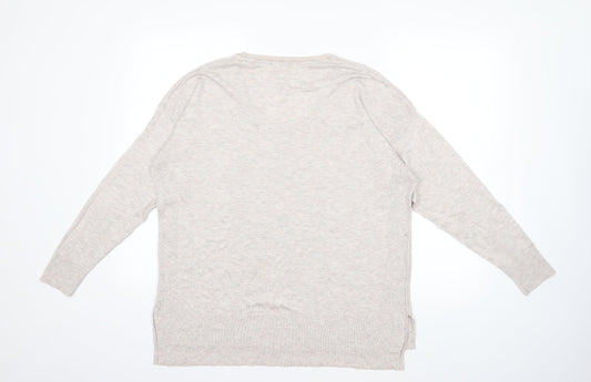 Jumper Womens Beige  Knit Pullover Jumper Size 16