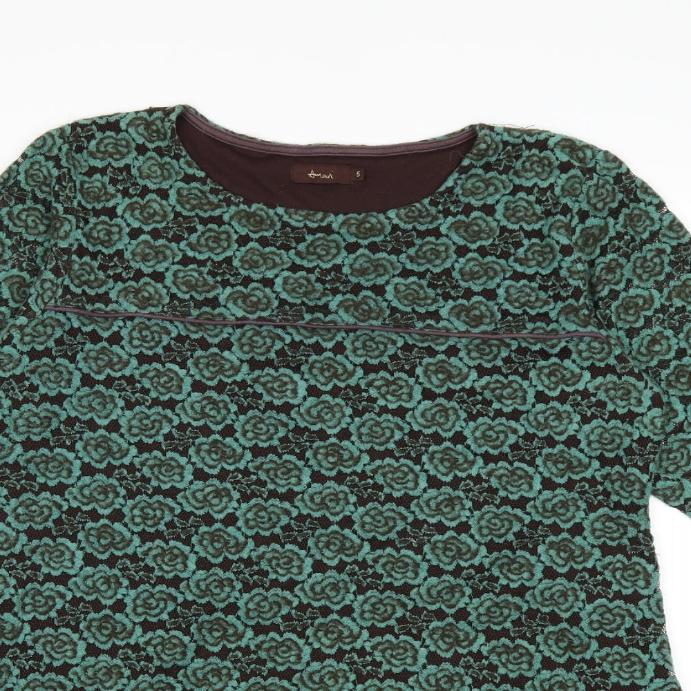 Ameni Womens Green   Jumper Dress  Size L