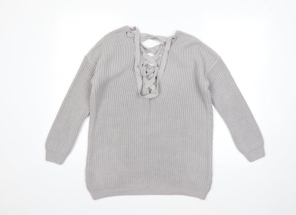 Primark Womens Grey  Knit Pullover Jumper Size 6