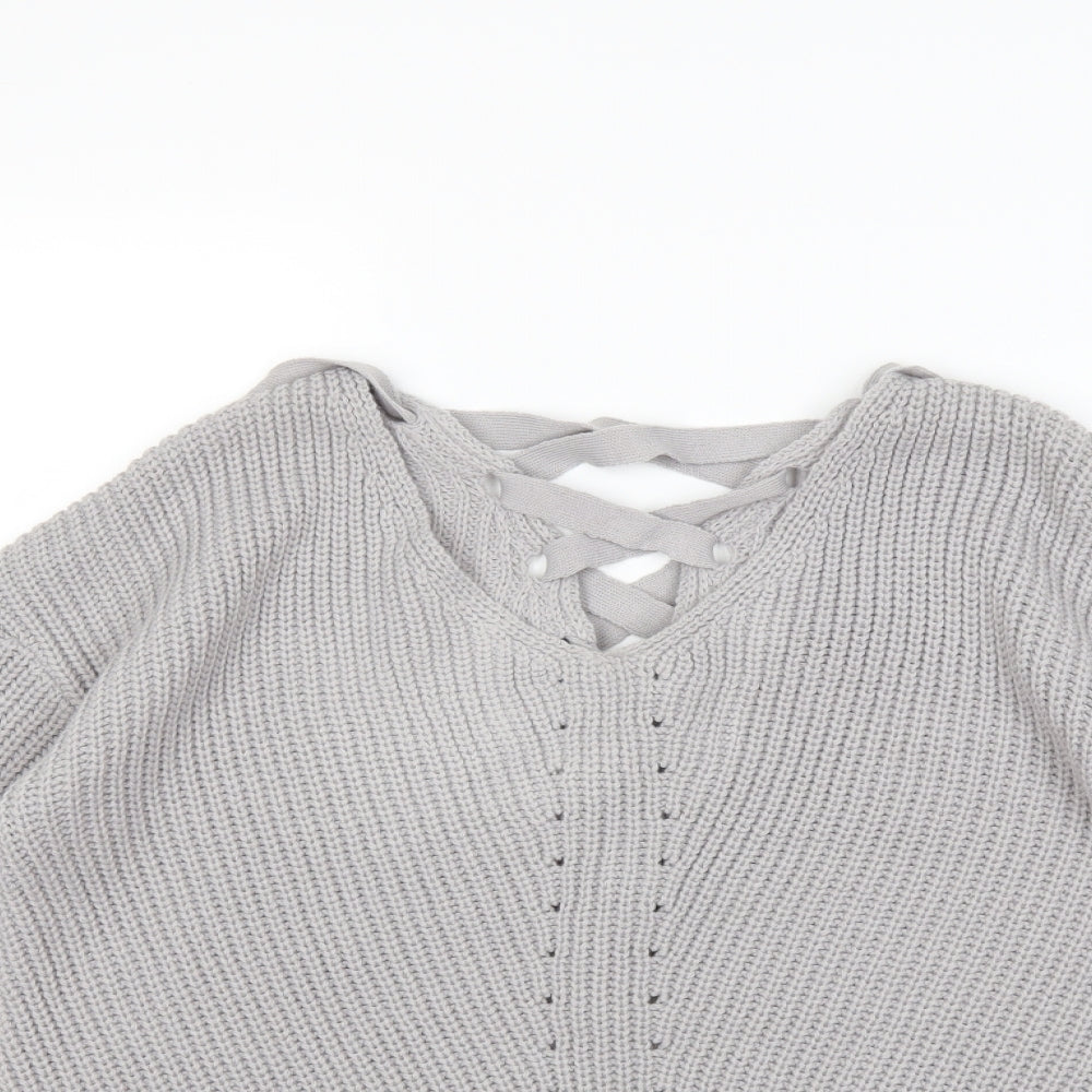 Primark Womens Grey  Knit Pullover Jumper Size 6