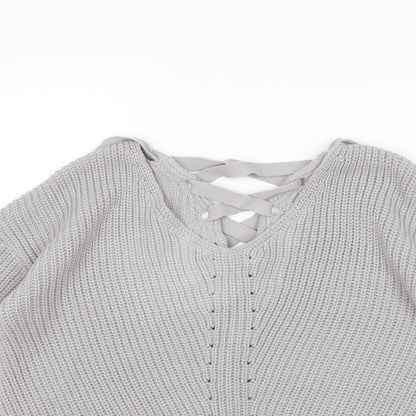 Primark Womens Grey  Knit Pullover Jumper Size 6