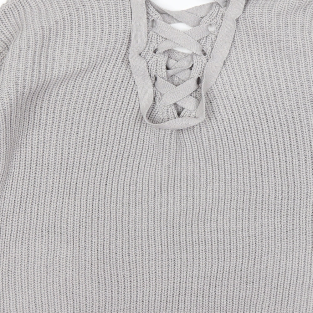 Primark Womens Grey  Knit Pullover Jumper Size 6