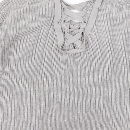 Primark Womens Grey  Knit Pullover Jumper Size 6
