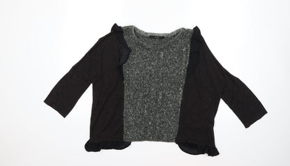 Front view of Another edition women’s green knit jumper, size M