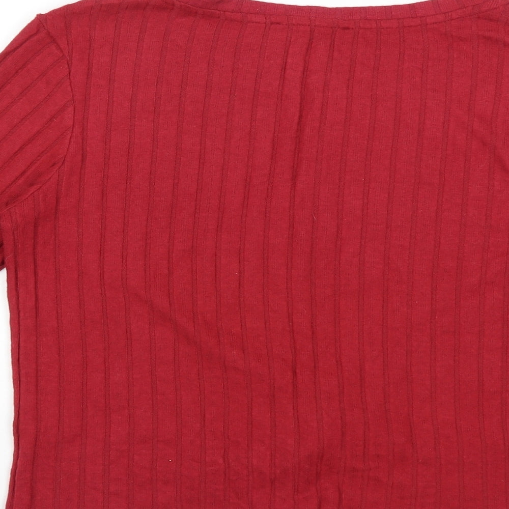 Primark Womens Red  Knit Pullover Jumper Size 14