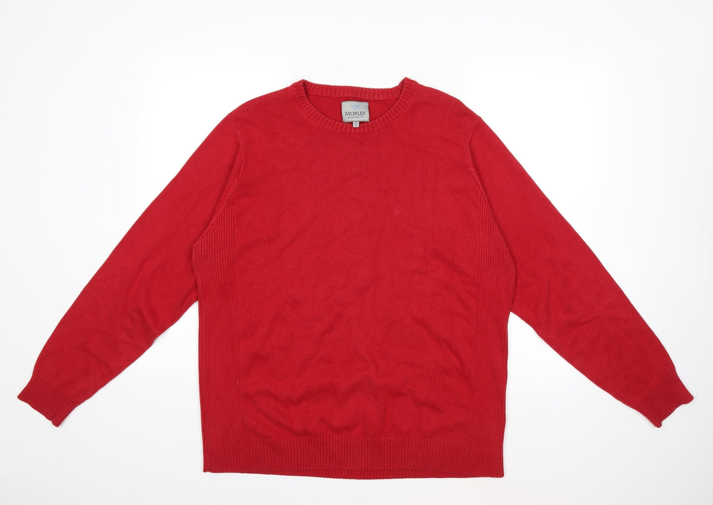 Morley Mens Red  Knit Pullover Jumper Size M