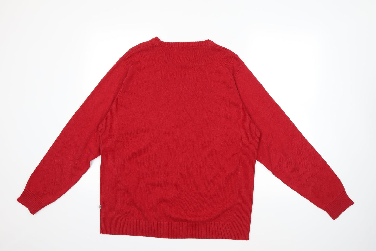 Morley Mens Red  Knit Pullover Jumper Size M