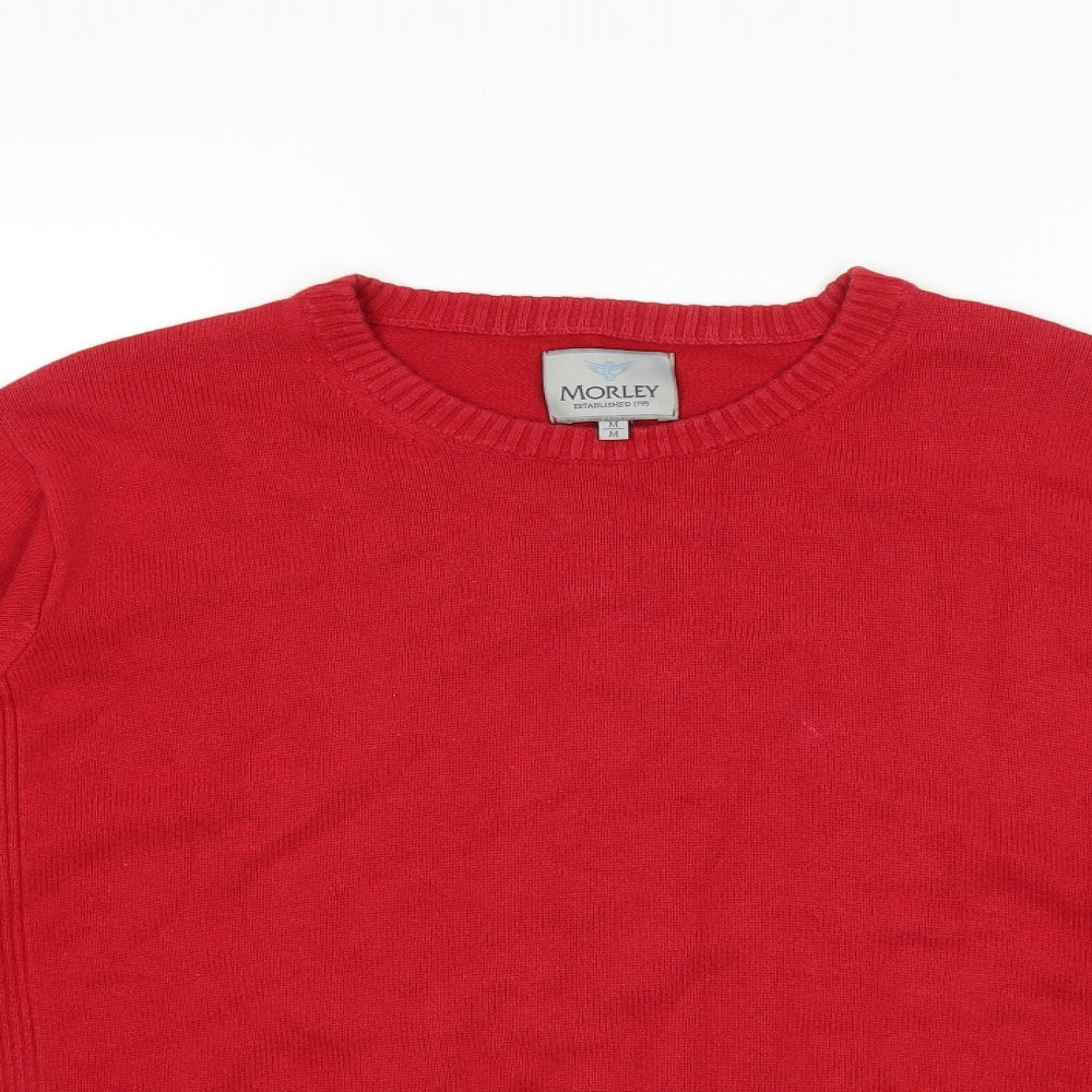 Morley Mens Red  Knit Pullover Jumper Size M