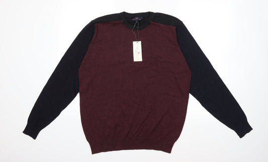 Easy Mens Red  Knit Pullover Jumper Size L
