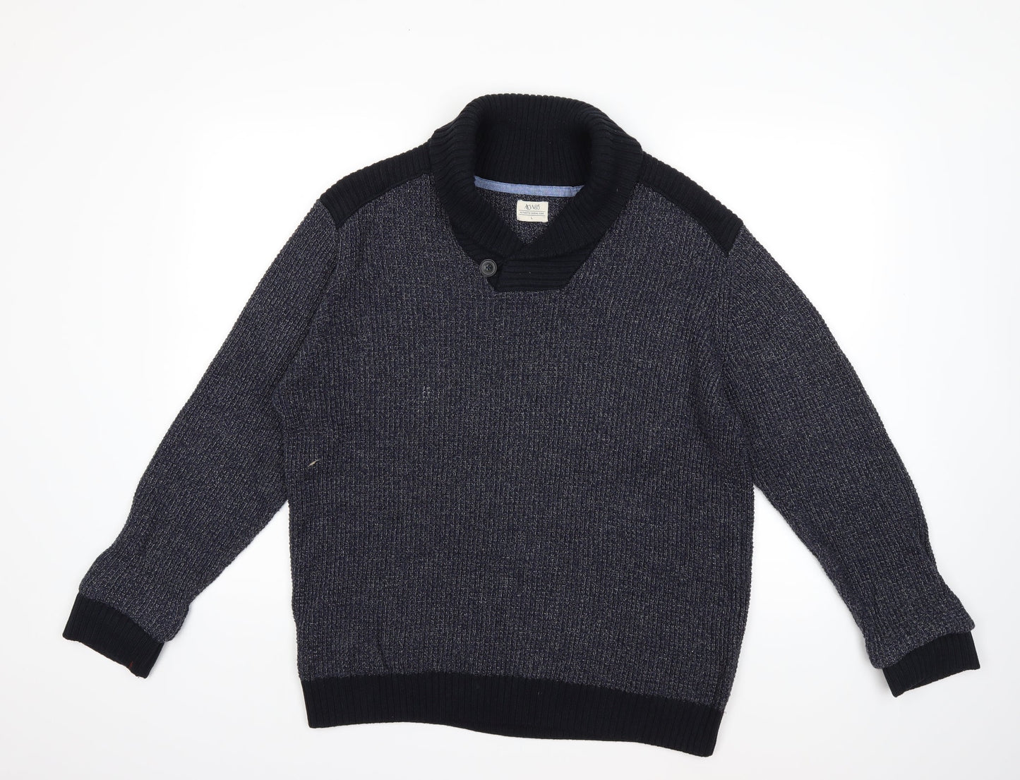 Acw85 Mens Blue  Knit Pullover Jumper Size L