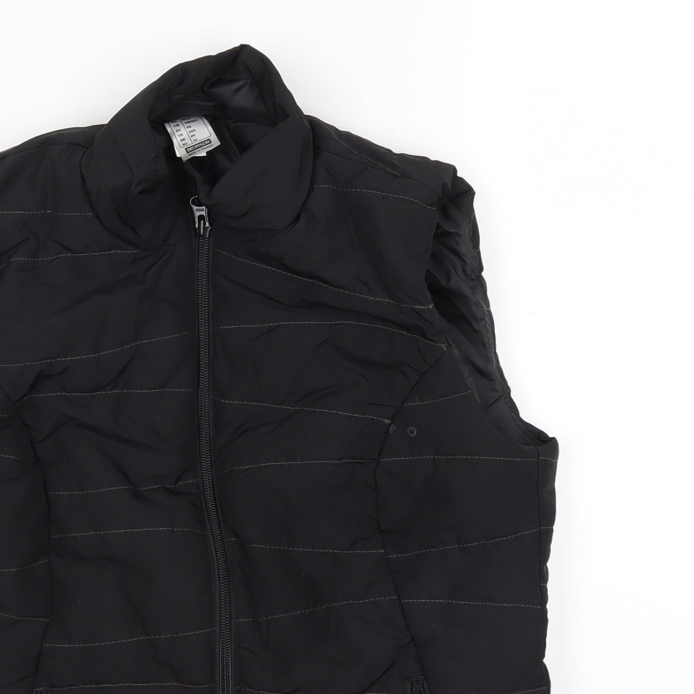 Womens UK Size XS DECATHLON Black Gilet Coat