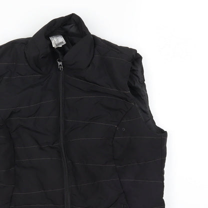 Womens UK Size XS DECATHLON Black Gilet Coat