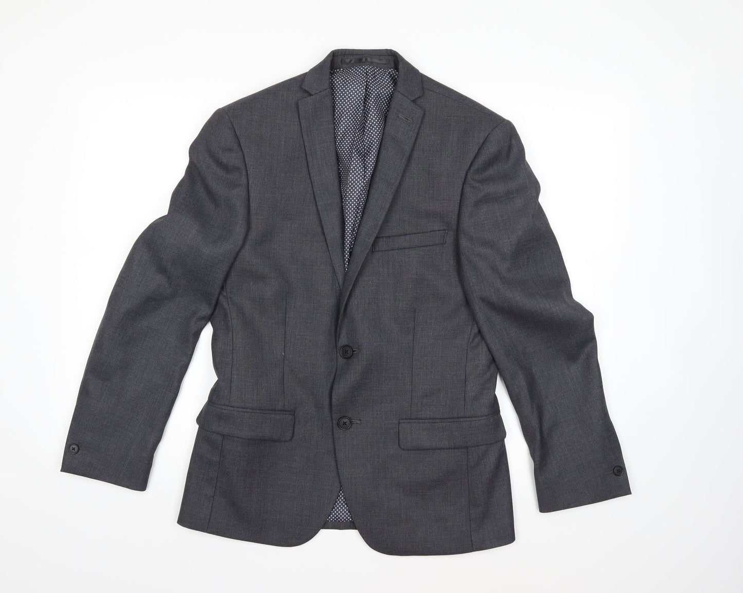 Mens UK Size 36 Red Herring Regular Grey Suit Jacket