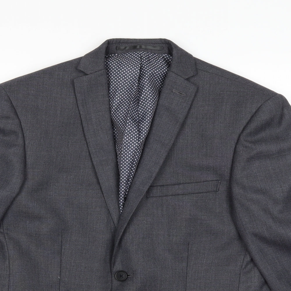 Mens UK Size 36 Red Herring Regular Grey Suit Jacket