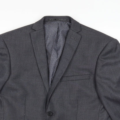 Mens UK Size 36 Red Herring Regular Grey Suit Jacket