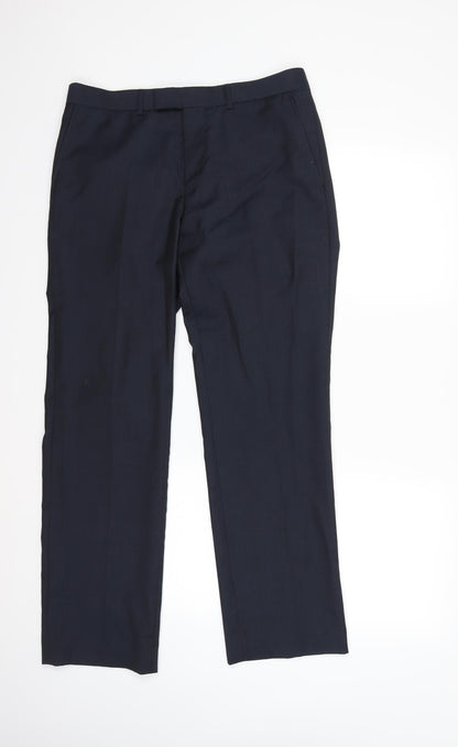 Fellini Mens Blue   Trousers  Size 32 in L28 in
