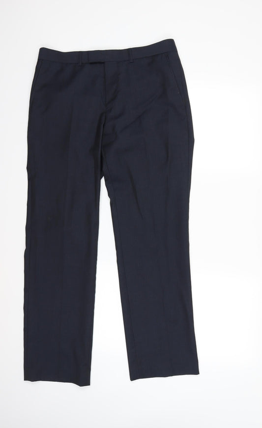 Fellini Mens Blue   Trousers  Size 32 in L28 in