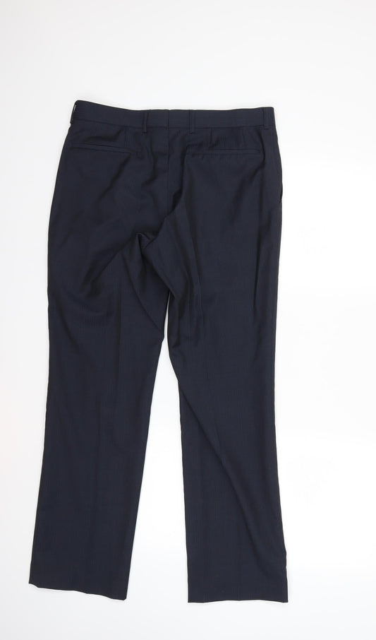 Fellini Mens Blue   Trousers  Size 32 in L28 in