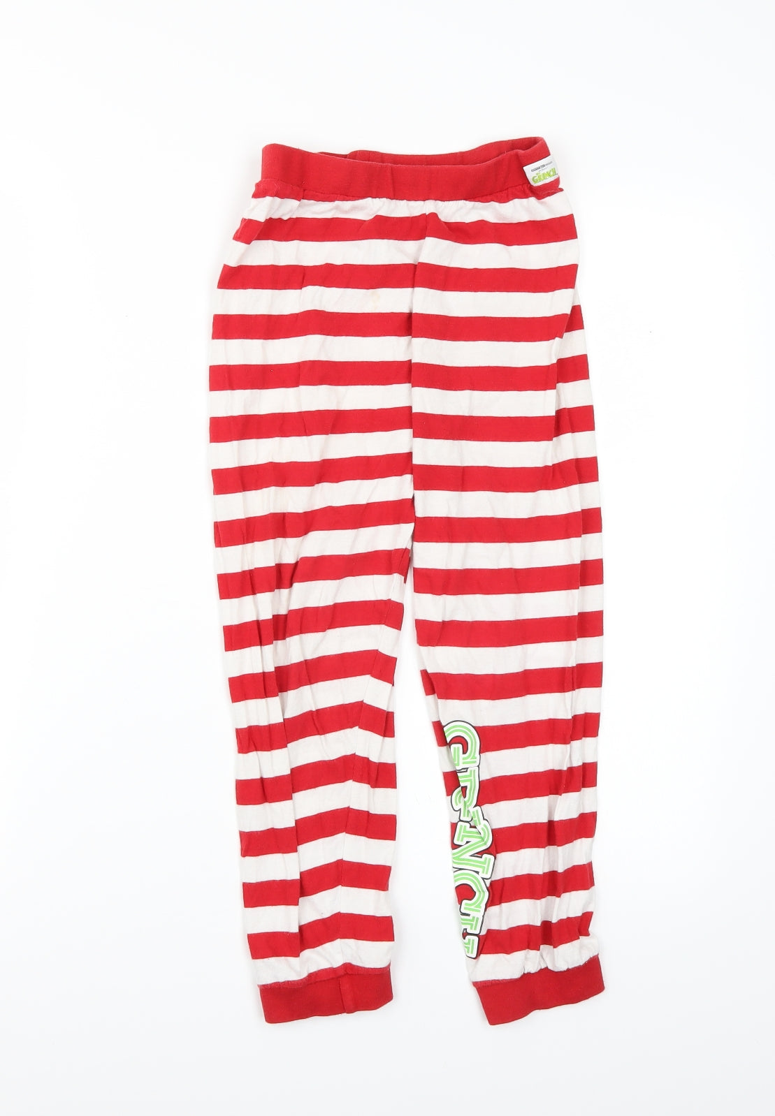 Primark Girls Red Striped   Pyjama Pants Size 8-9 Years