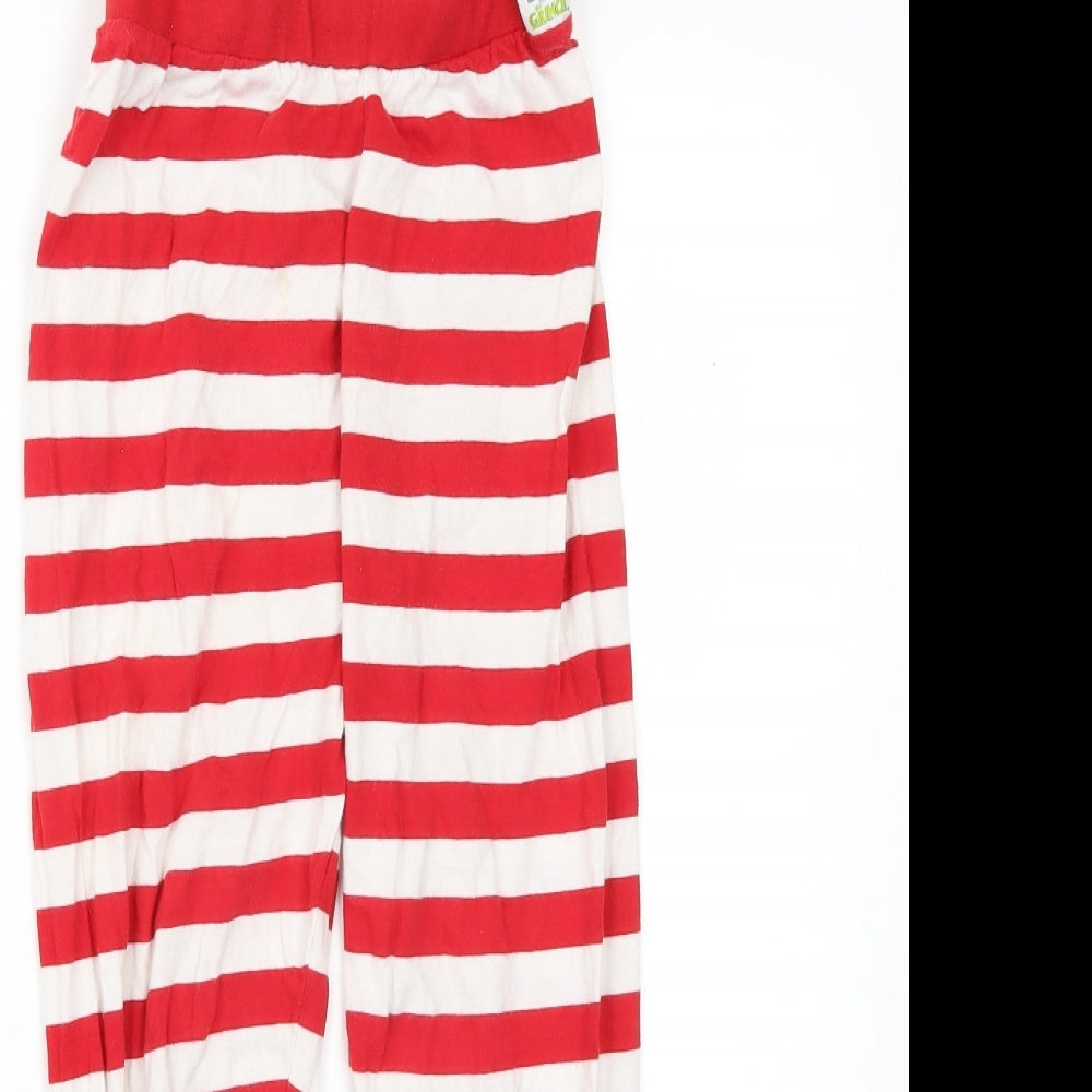 Primark Girls Red Striped   Pyjama Pants Size 8-9 Years