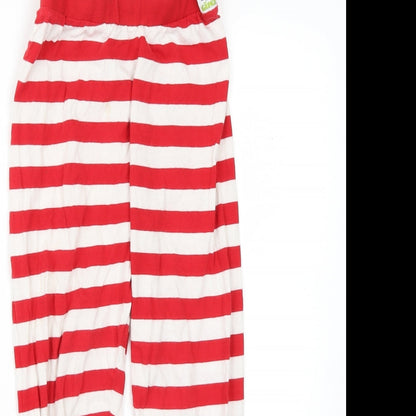 Primark Girls Red Striped   Pyjama Pants Size 8-9 Years