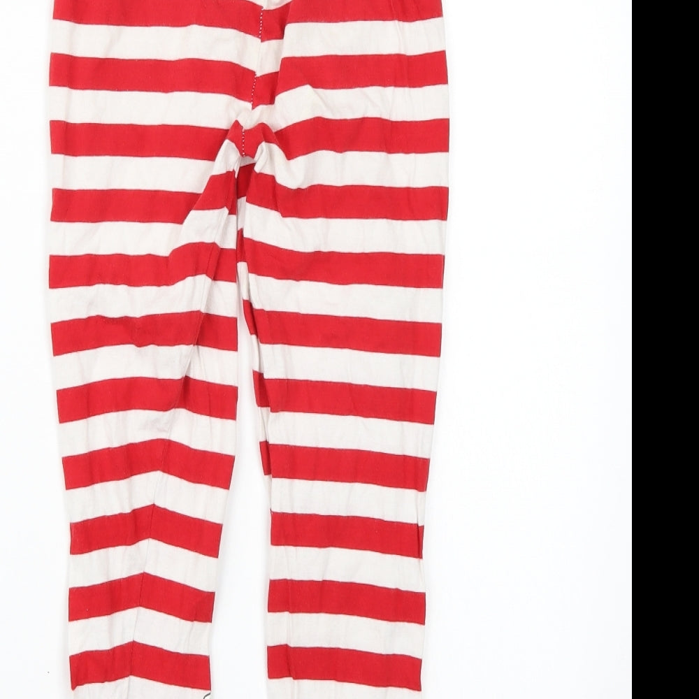 Primark Girls Red Striped   Pyjama Pants Size 8-9 Years