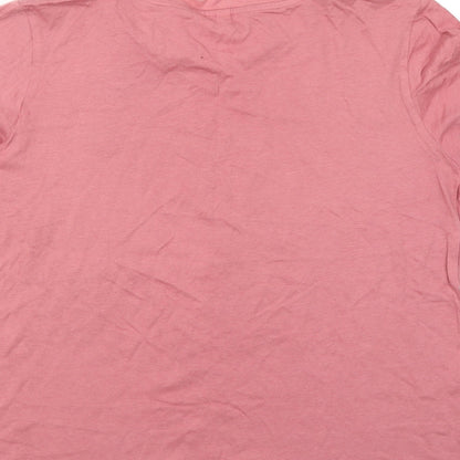 Womens UK Size L H&M Pink Basic T-Shirt