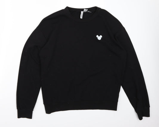 H&M Womens Black   Pullover Jumper Size M
