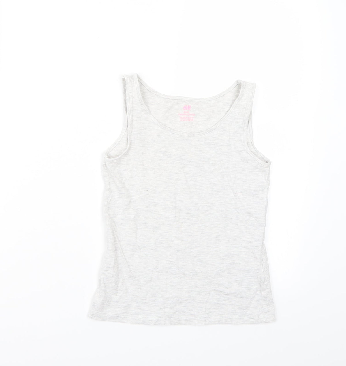 Additional front view of H&M girls’ grey basic tank, size 11, years