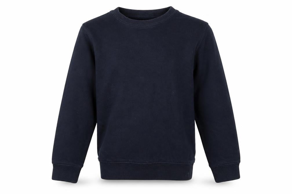 Front view of Lilly and Dan girls’ blue jumper, size 6-7, years