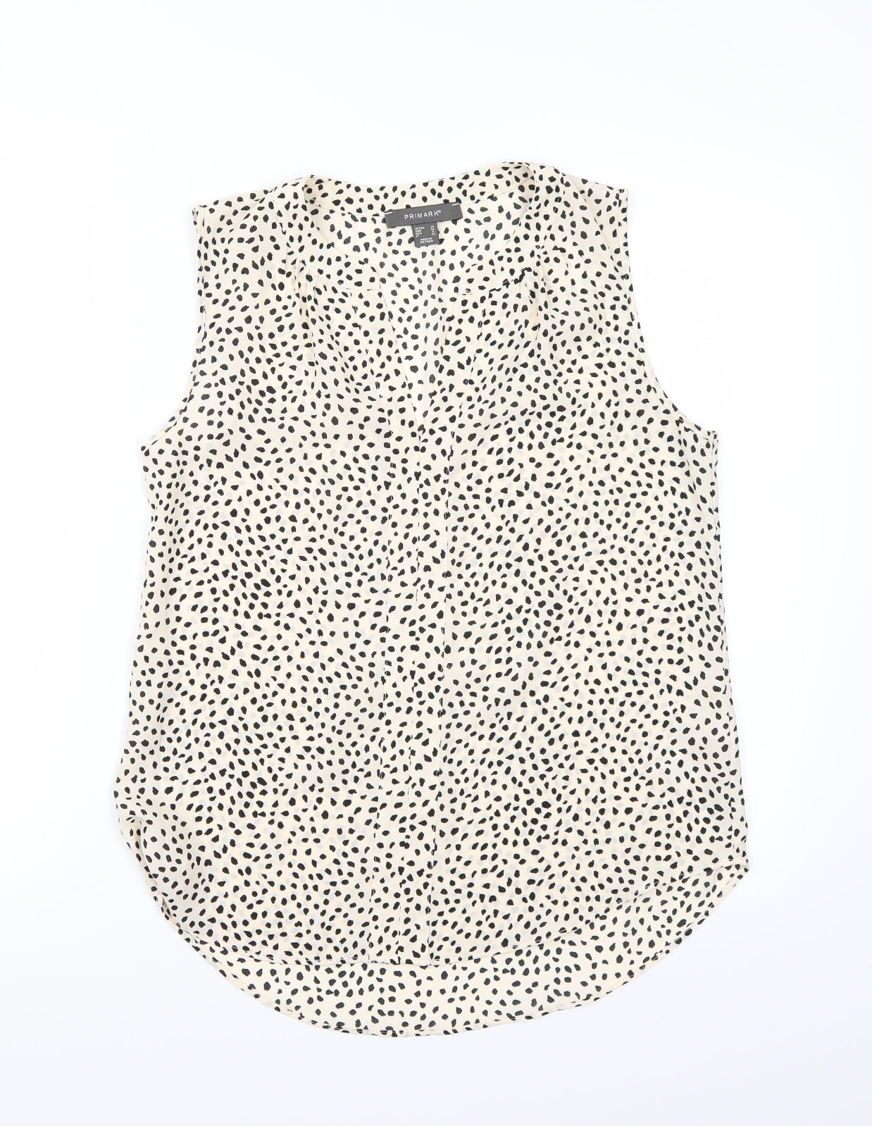 Primark Womens Beige Animal Print  Basic Blouse Size 10