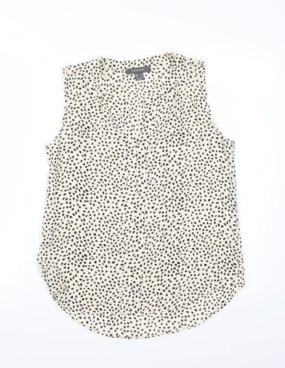 Primark Womens Beige Animal Print  Basic Blouse Size 10
